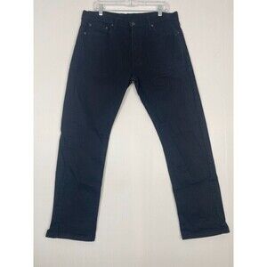 Levi's 513 Flex Slim Jeans Men Size 36X30 Black Dark Wash Denim Straight